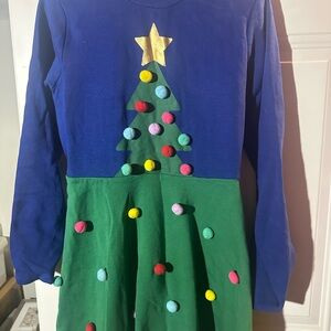Christmas Tree Sweater Dress
